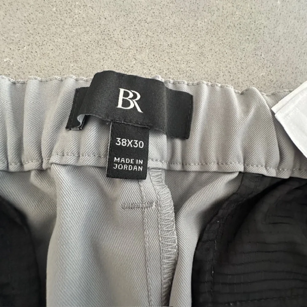 3 Pairs BR Athletic Slim 38x30 Performance Pants (2 Gray, 1 Navy) Retails $390